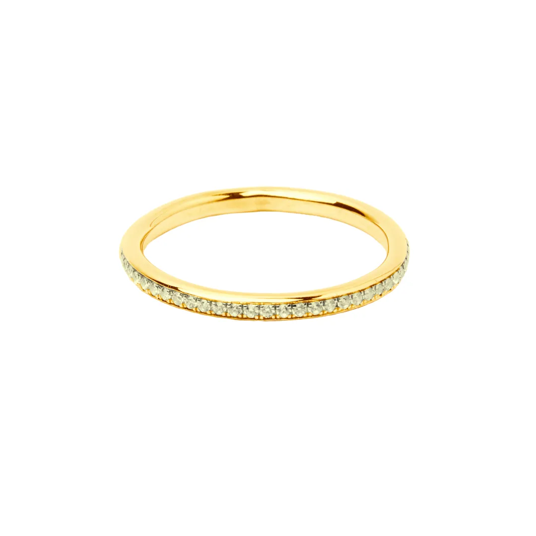 Dainty Half Eternity Wedding Ring With Lab Grown Diamonds