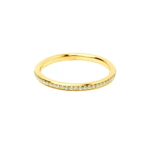 Dainty Half Eternity Wedding Ring With Lab Grown Diamonds