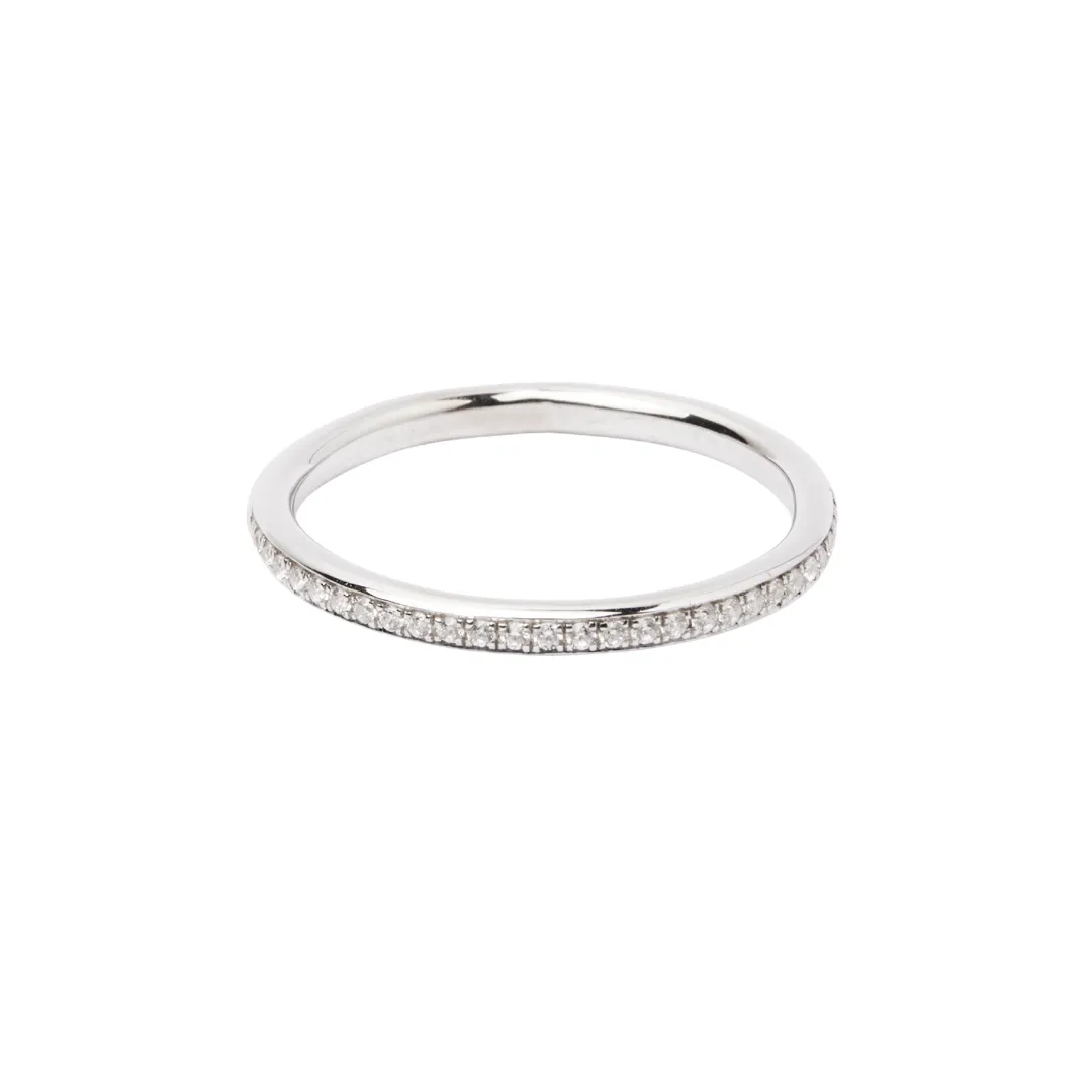 Dainty Half Eternity Wedding Ring With Lab Grown Diamonds