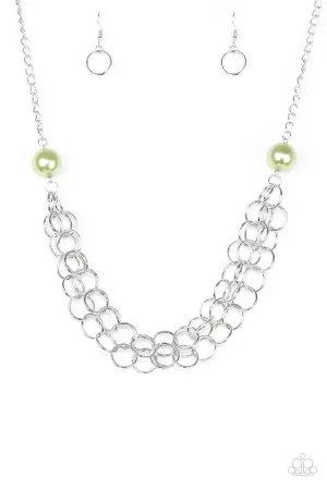 Daring Diva Green Paparazzi Necklace