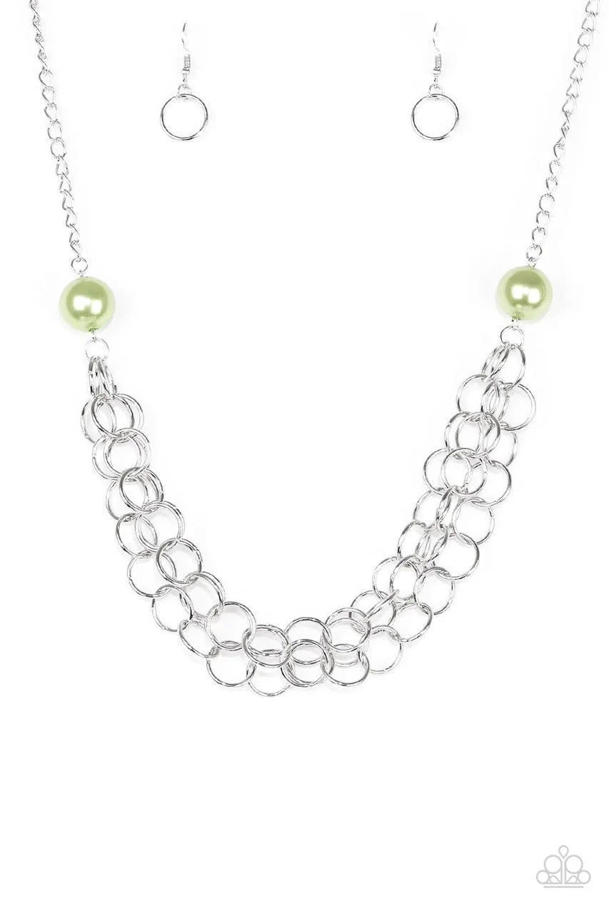 Daring Diva Green Paparazzi Necklace