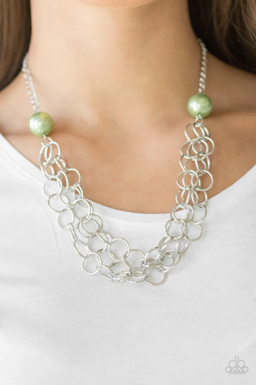 Daring Diva Green Paparazzi Necklace