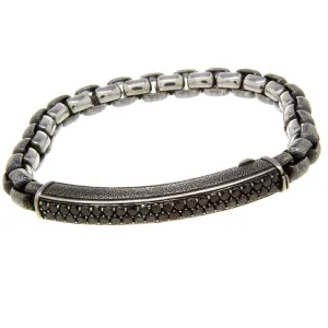 David Yurman Pavé ID Bracelet with Black Diamonds