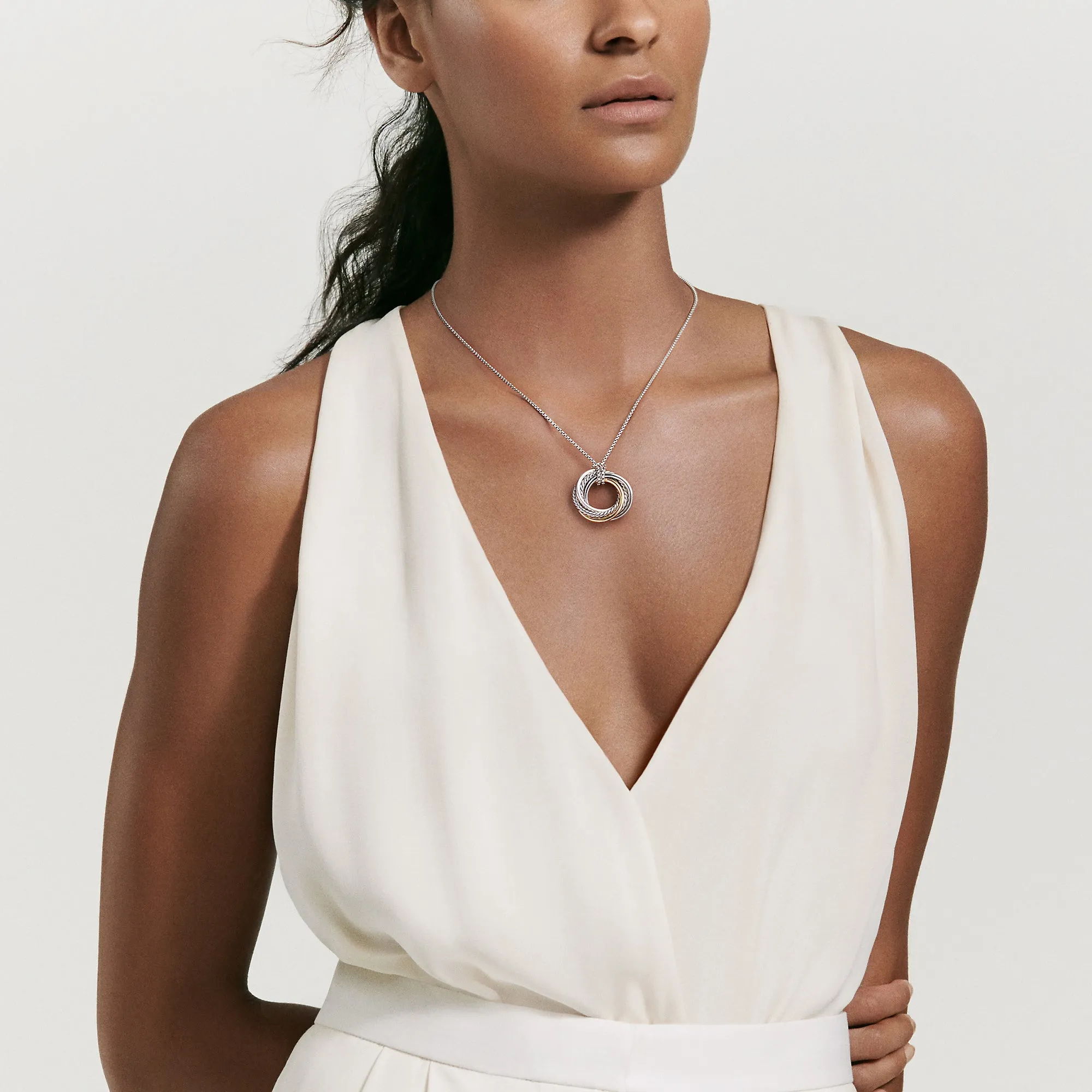 David Yurman The Crossover® Collection Necklaces & Pendant in Silver and 14-Karat Yellow Gold