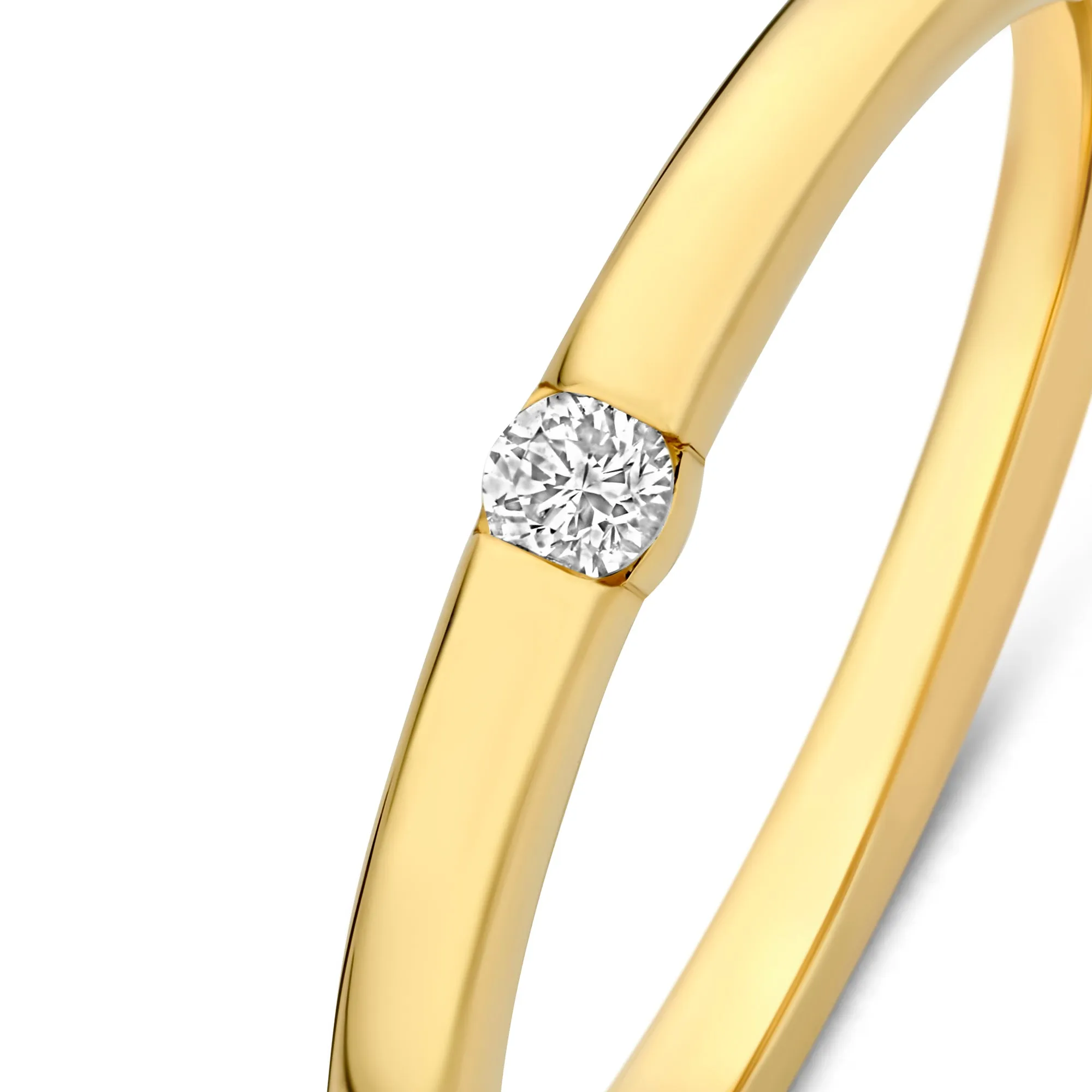 De la Paix Mia 14 karat gold ring with diamond 0.05 carat