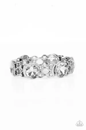 Devoted to Drama White Paparazzi Bracelet