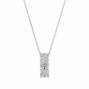 DIAMOND 2 ROWS NECKLACE 14K GOLD (1.01 CTW)