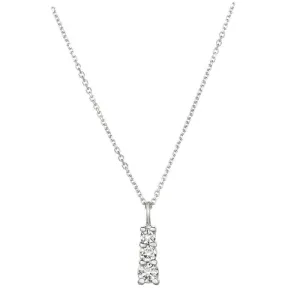 DIAMOND 3 STONE NECKLACE 14K GOLD (0.8 CTW)