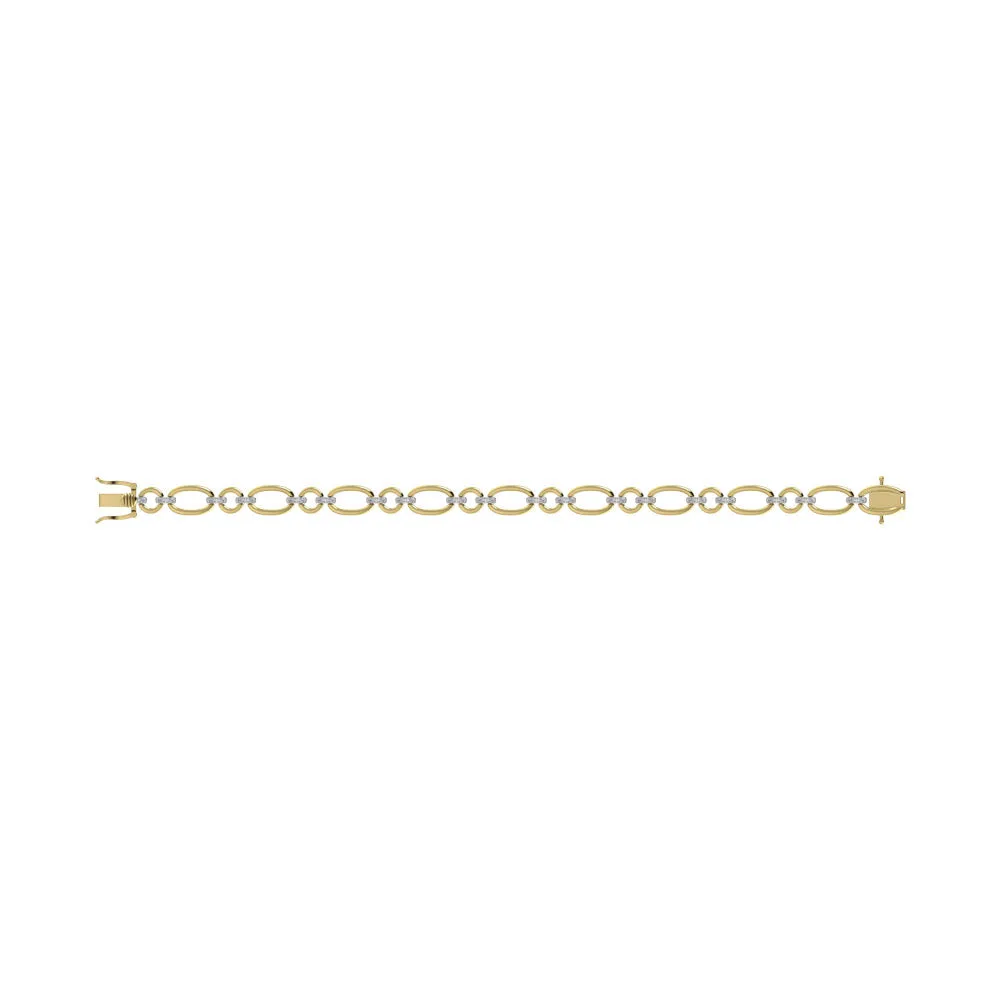 Diamond 5/8 Ct.Tw. Cuban Fashion Bracelets in 14K Yellow Gold