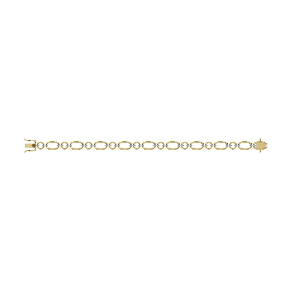 Diamond 5/8 Ct.Tw. Cuban Fashion Bracelets in 14K Yellow Gold