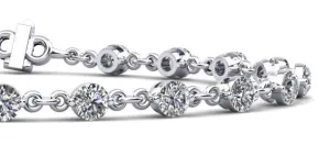 Diamond And Chain Link Diamond Bracelet with 1.44 ct.(finished) 2.5mm