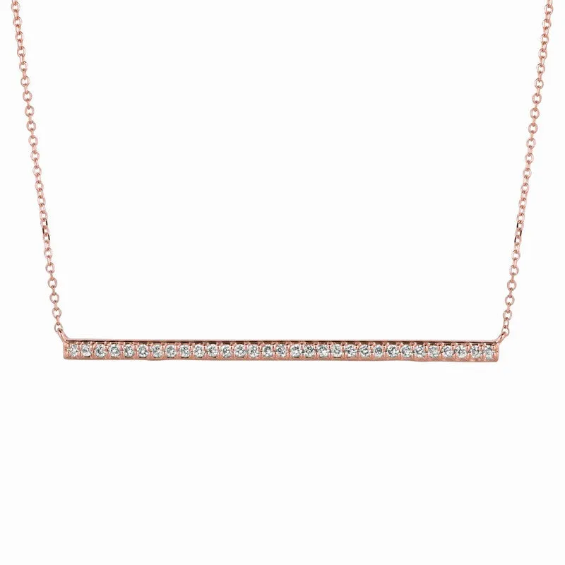 DIAMOND BAR NECKLACE 14K GOLD (0.33 CTW) 1