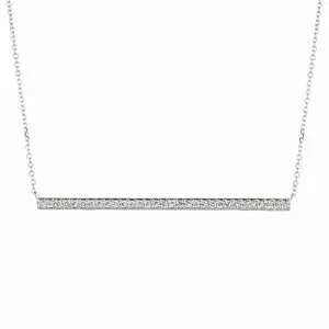DIAMOND BAR NECKLACE 14K GOLD (0.33 CTW) 1