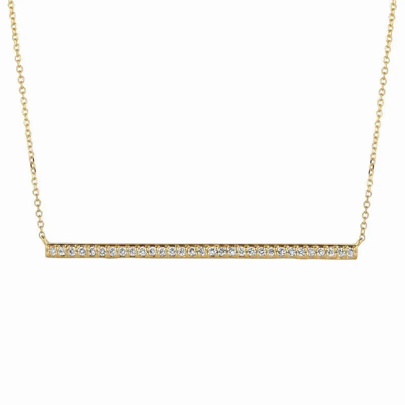 DIAMOND BAR NECKLACE 14K GOLD (0.33 CTW) 1