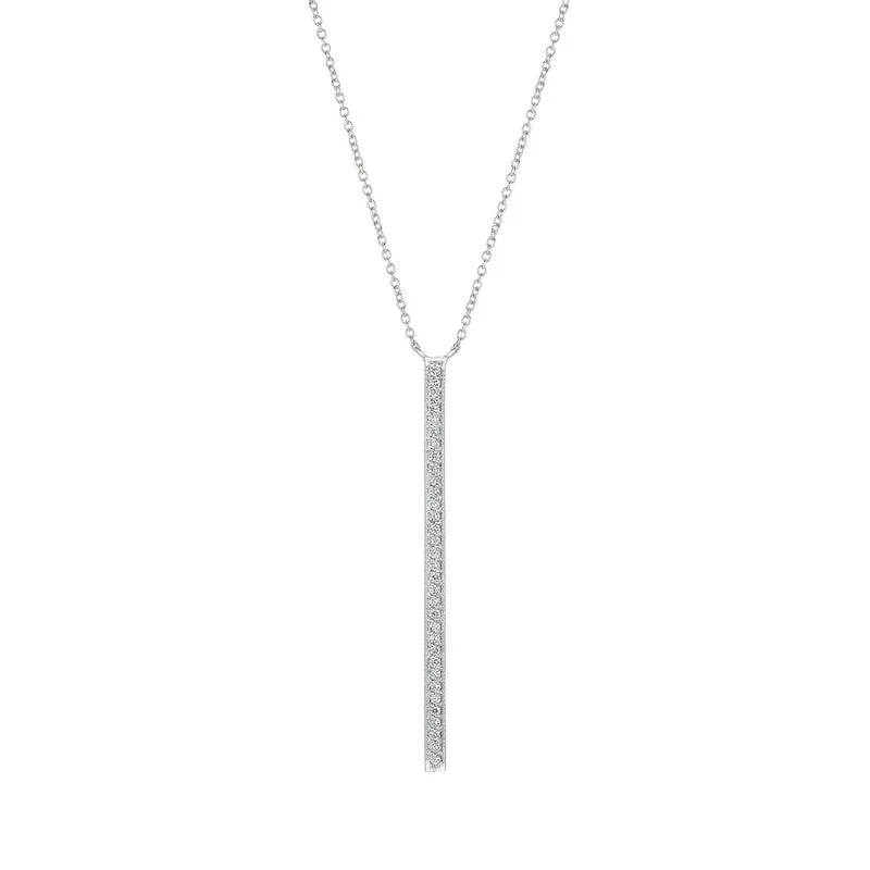 DIAMOND BAR NECKLACE 14K GOLD (0.33 CTW) 2
