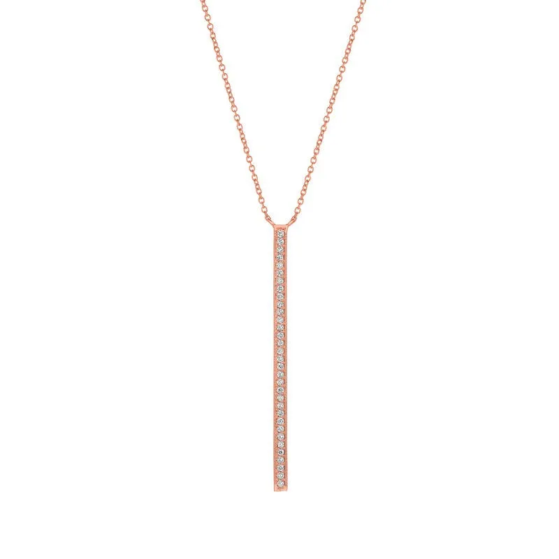 DIAMOND BAR NECKLACE 14K GOLD (0.33 CTW) 2