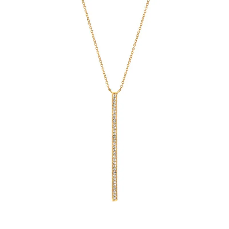 DIAMOND BAR NECKLACE 14K GOLD (0.33 CTW) 2