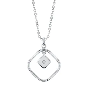 Diamond Bezel Drop Necklace
