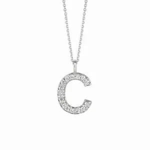 DIAMOND C NECKLACE 14K GOLD (0.14 CTW)