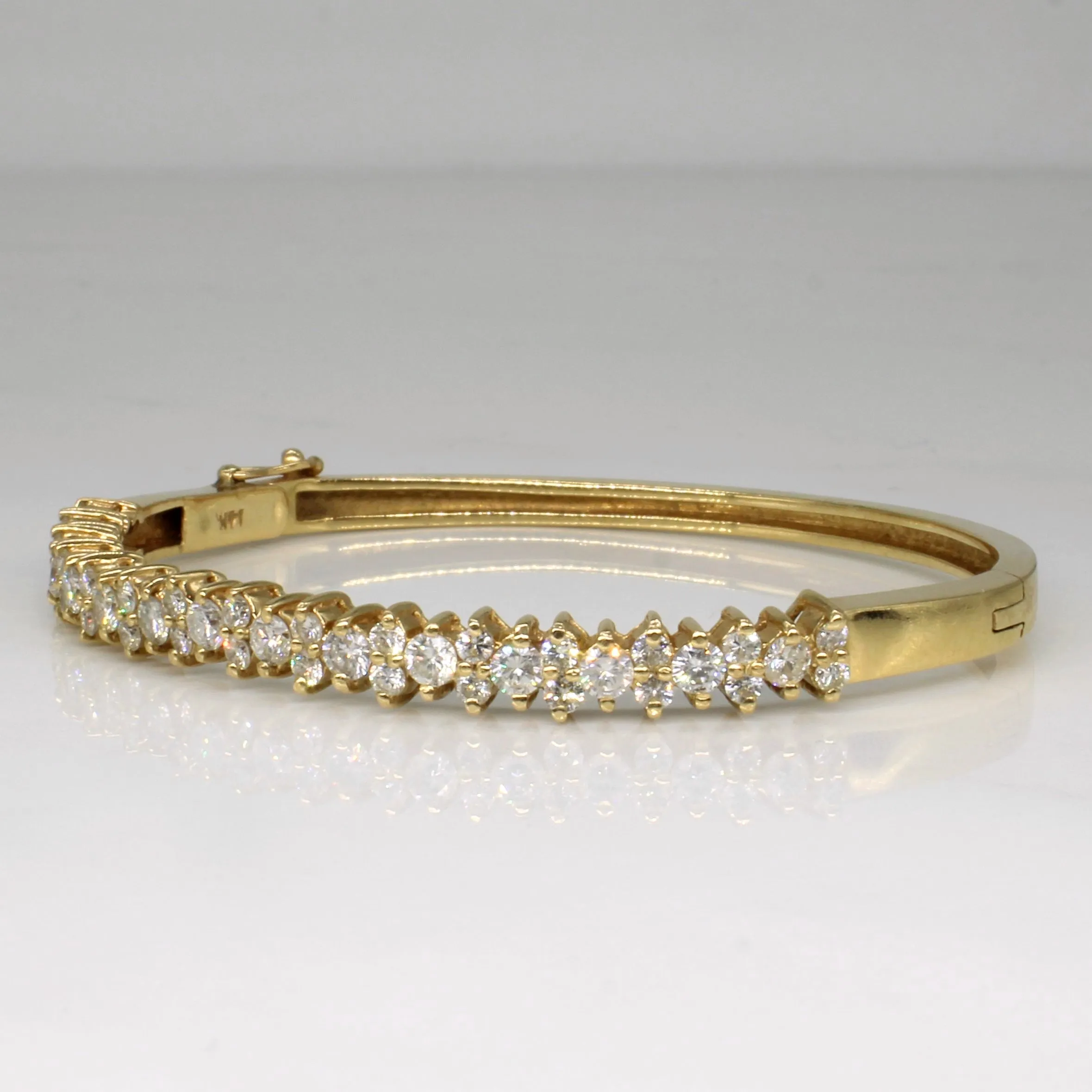 Diamond Cluster Cuff Bracelet | 1.87ctw | 7.5" |