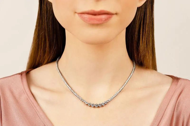 Diamond Crescendo Diamond Necklace with 15.08 ct.(finished)