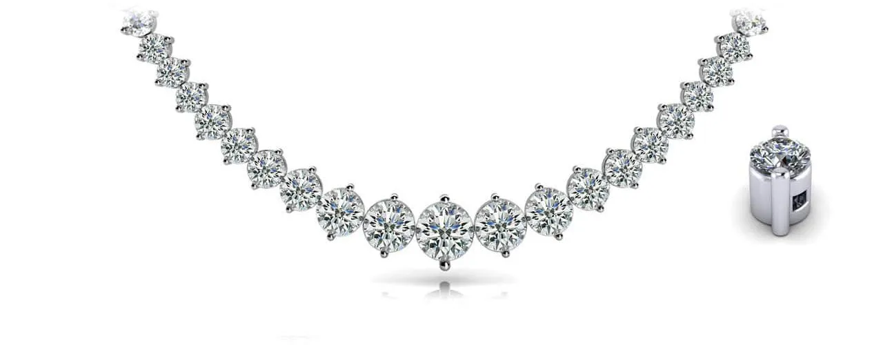 Diamond Crescendo Diamond Necklace with 15.08 ct.(finished)