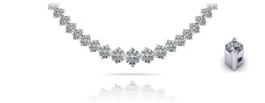 Diamond Crescendo Necklace With Shiny Diamond Links  with 3.04 ct.(finished)