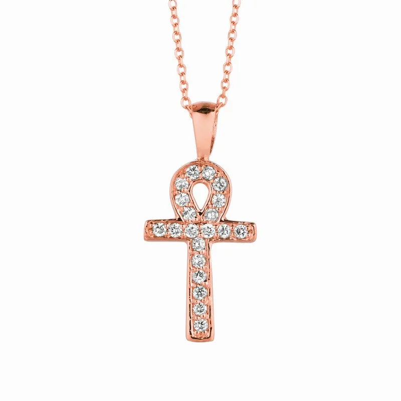 DIAMOND CROSS NECKLACE 14K GOLD (0.2 CTW) 2