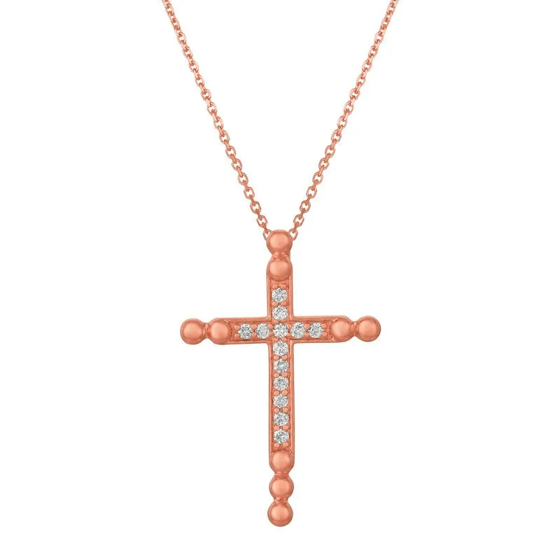DIAMOND CROSS NECKLACE 14K GOLD (0.25 CTW) 5