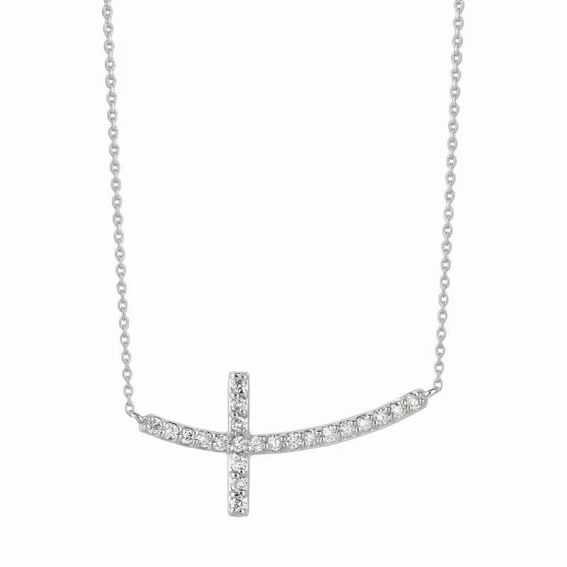 DIAMOND CROSS NECKLACE 14K GOLD (0.33 CTW) 2