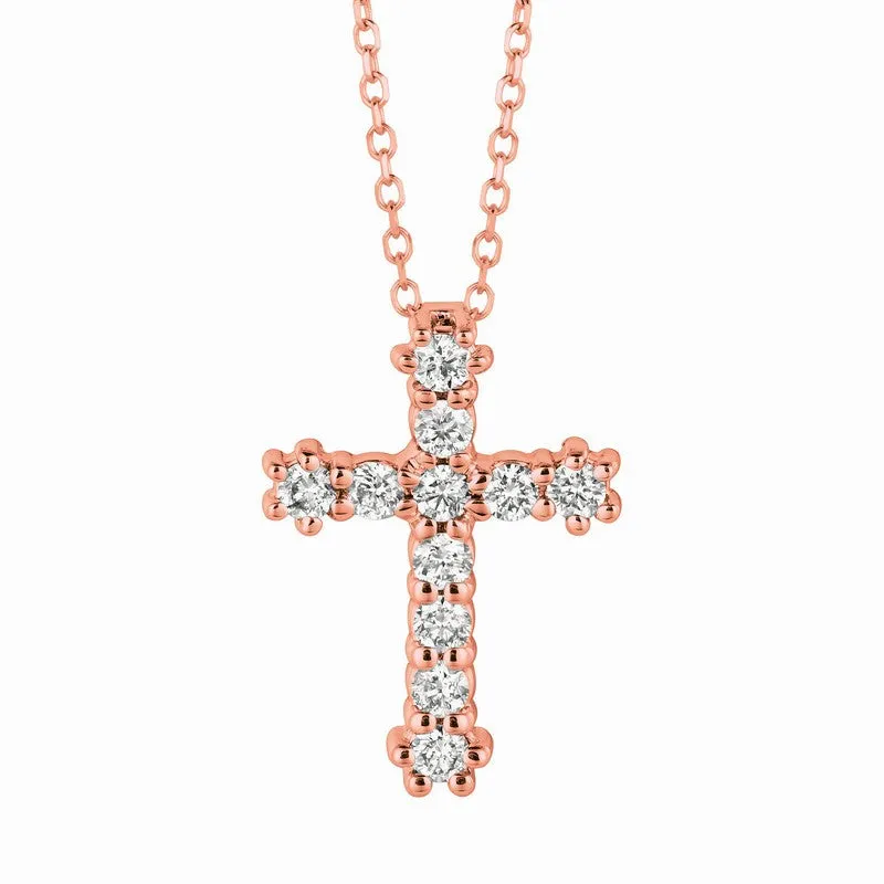 DIAMOND CROSS NECKLACE 14K GOLD (0.33 CTW) 3