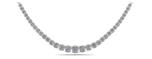 Diamond Crown Tennis Diamond Necklace with 9.04 ct.(finished)