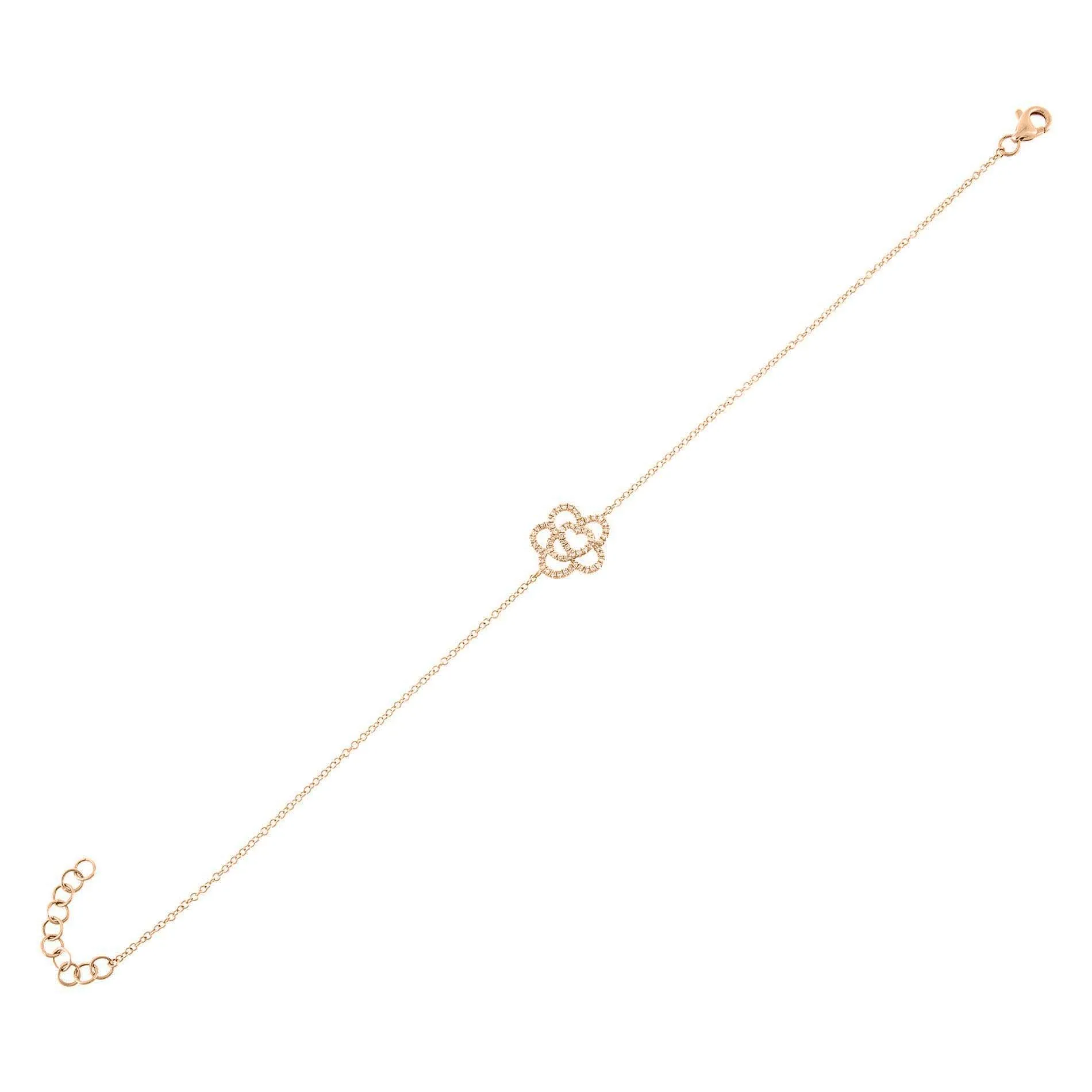 Diamond Flower Bracelet 14K