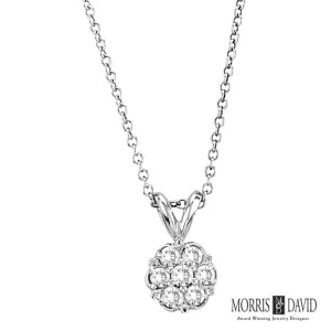 DIAMOND FLOWER NECKLACE 14K GOLD (0.27 CTW)