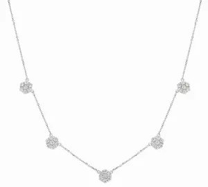 DIAMOND FLOWERS NECKLACE 14K GOLD (2.01 CTW)
