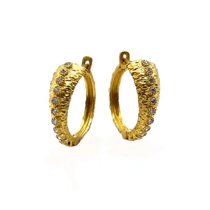 Diamond Huggy Hoop Earring