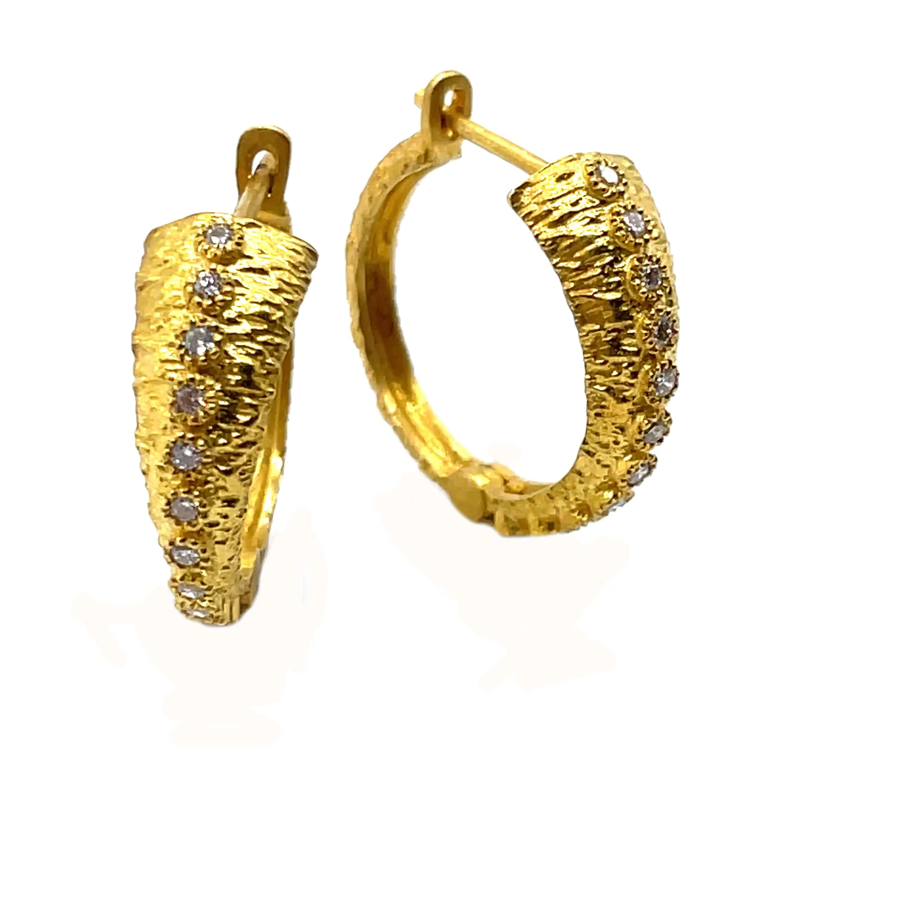 Diamond Huggy Hoop Earring
