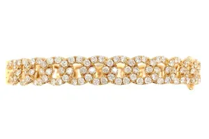 Diamond Link 3.06CT T.W. Gold Bangle Bracelet