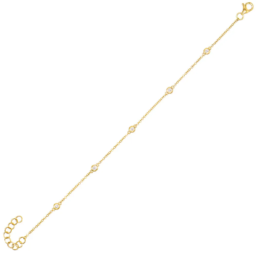 Diamond Multi Bezel Bracelet 14K
