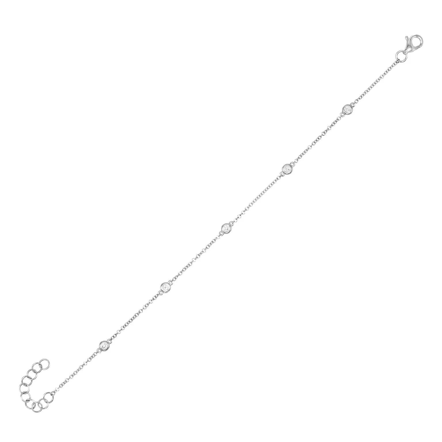 Diamond Multi Bezel Bracelet 14K