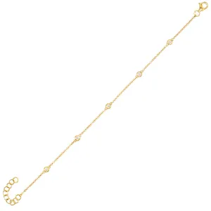 Diamond Multi Bezel Bracelet 14K