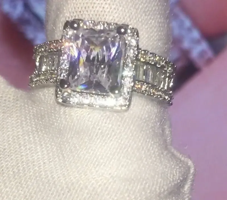 Diamond Ring | Womens Engagement Ring | Engagement Rings | Womens Rings | Emerald Engagement Ring | Womens Emerald Rings | Baguette Ring