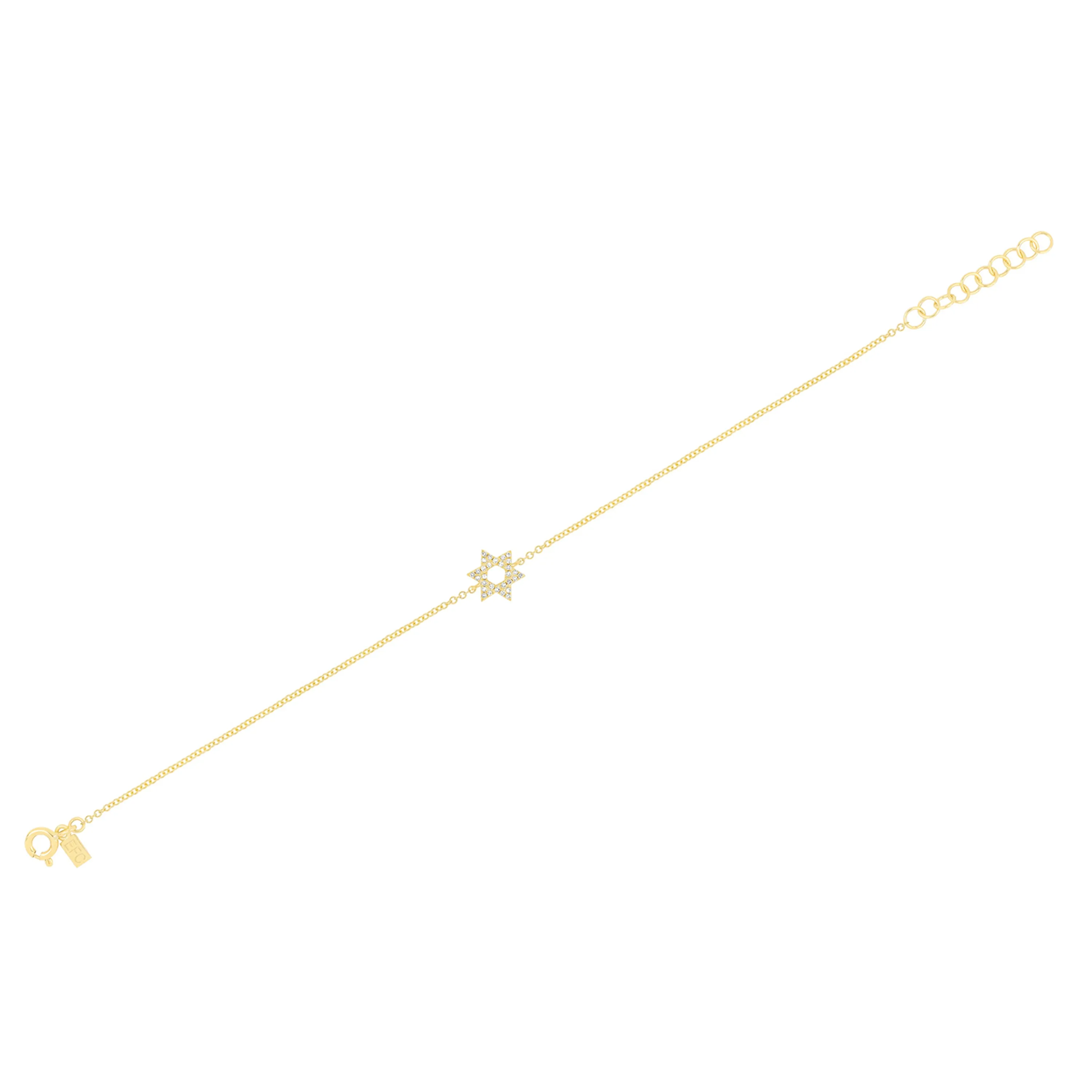 Diamond Star of David Bracelet