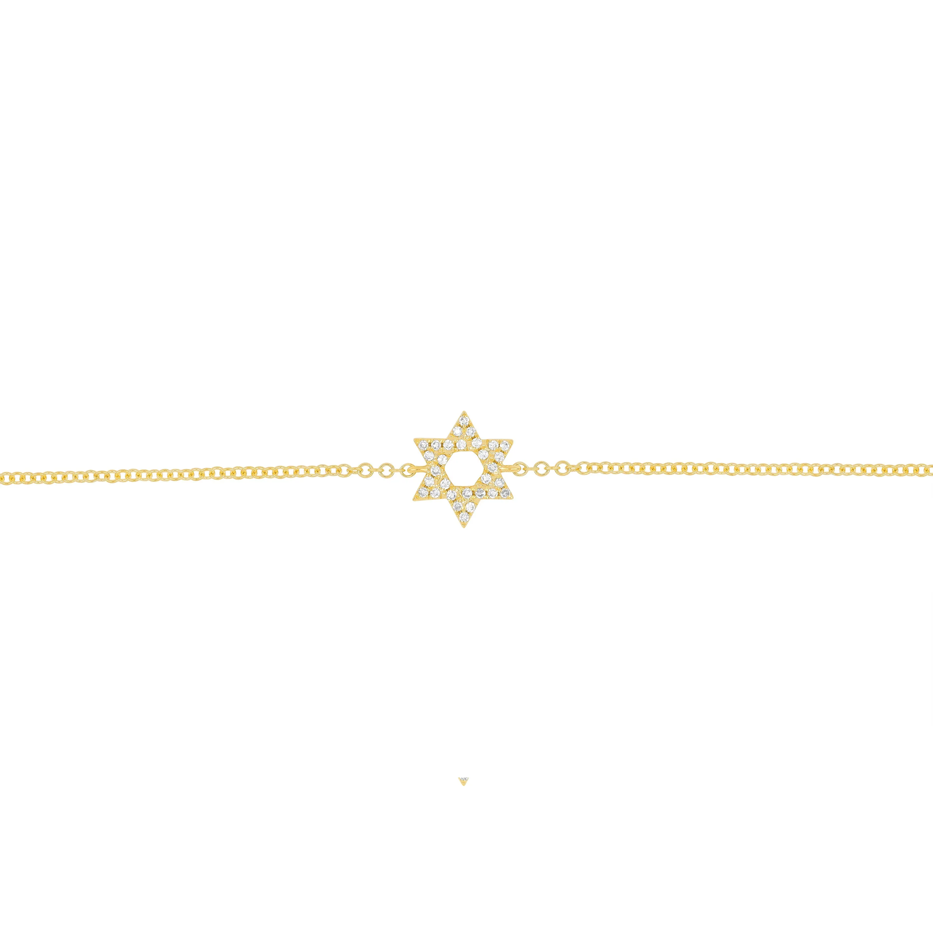 Diamond Star of David Bracelet