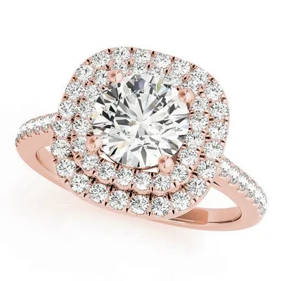 Double Halo Engagement Ring