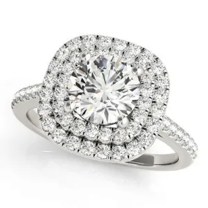Double Halo Engagement Ring