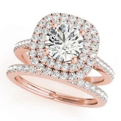 Double Halo Engagement Ring