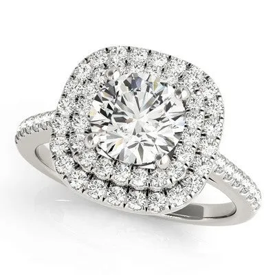 Double Halo Engagement Ring