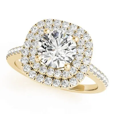 Double Halo Engagement Ring