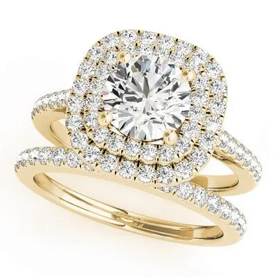 Double Halo Engagement Ring